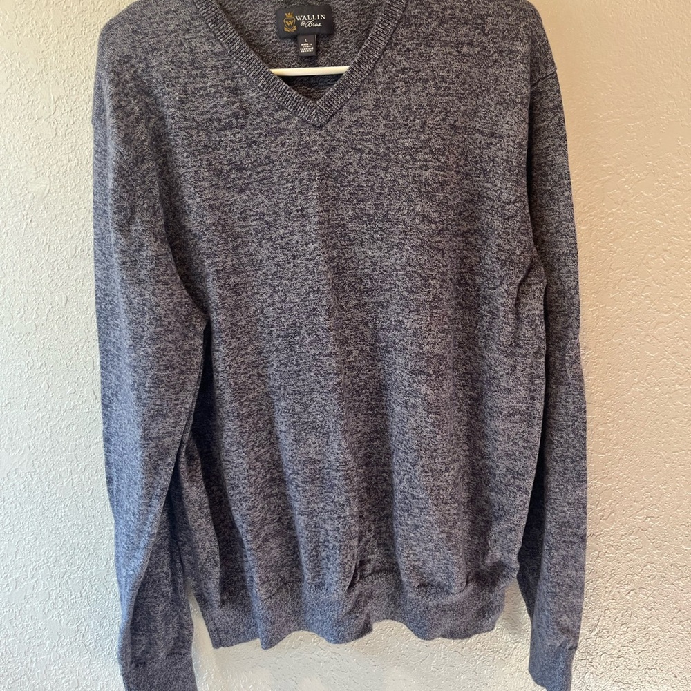 Gray V-Neck Sweater